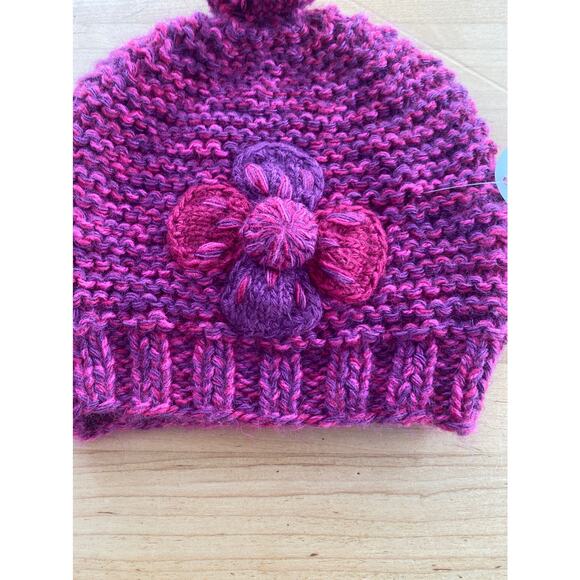 Amorinka Peru Hand Knitted Alpaca Pom Pom Beanie - Picture 2 of 5